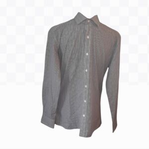 Size 15 plaid black an white dress shirt LIKE NEW